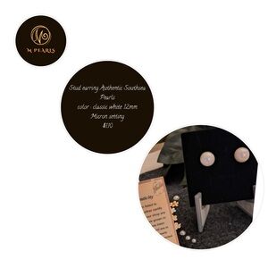 M Pearls Classic White Southsea Pearl Stud Earrings